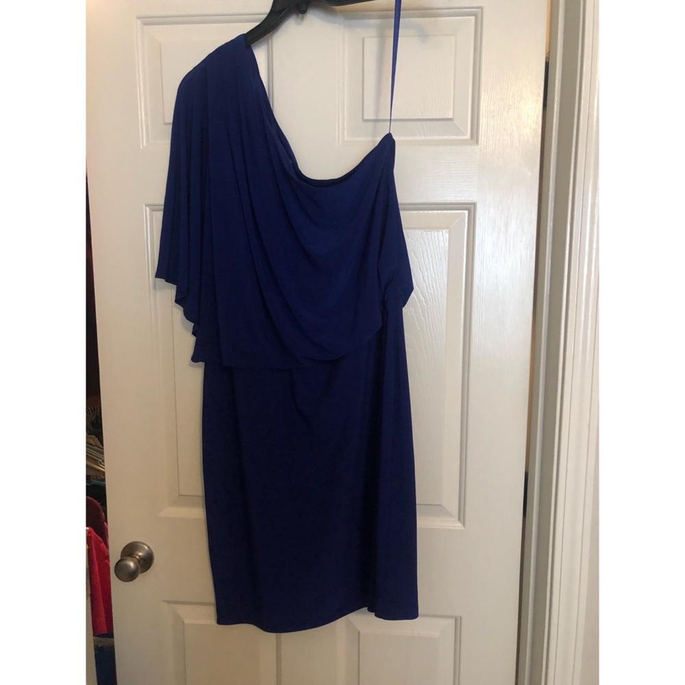 Dress barn one shoulder blue dress. Size 18